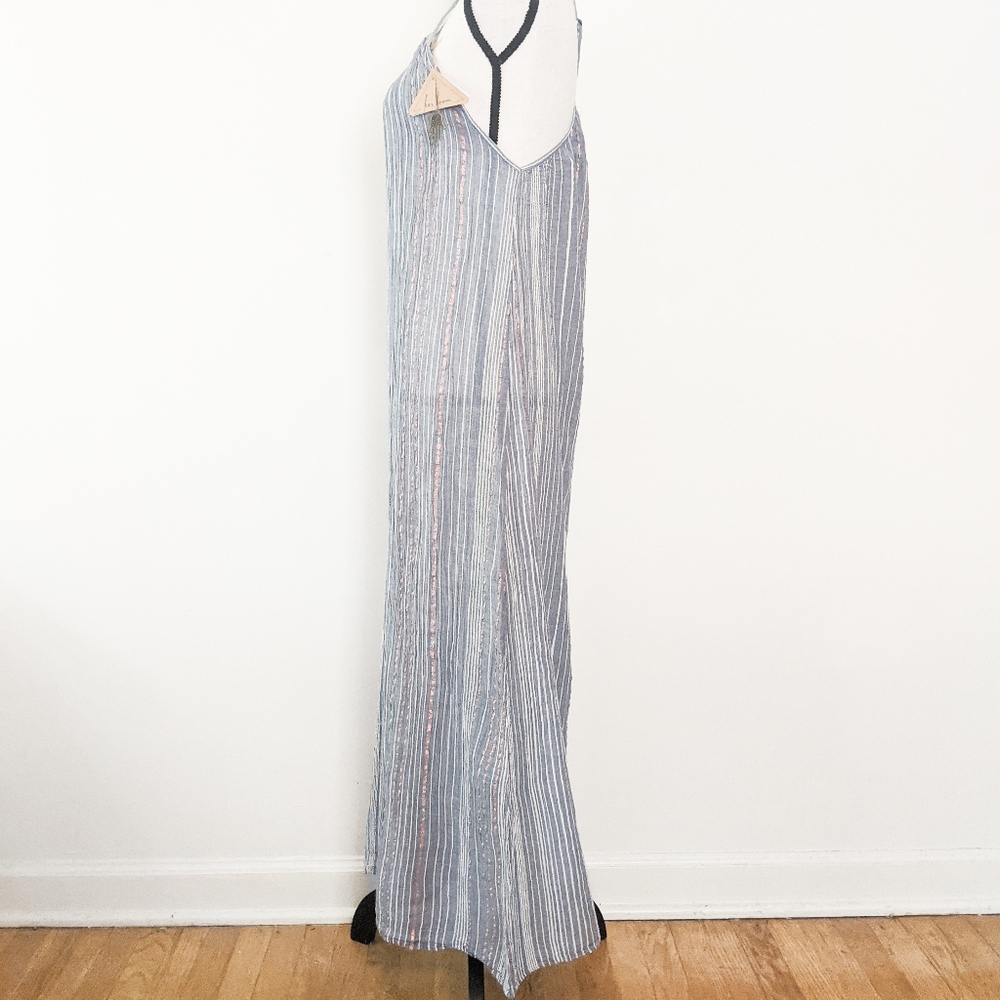 NWT Handloom Canggu Striped Maxi Dress Navy - Picture 4 of 6